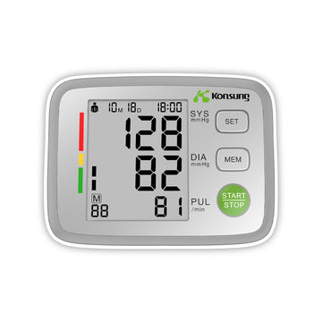 Konsung SmileCare Blood Pressure Monitor Digital Sphygmomanometer BP Heart Rate Measurement Pulse Arm Tonometer Home Health
