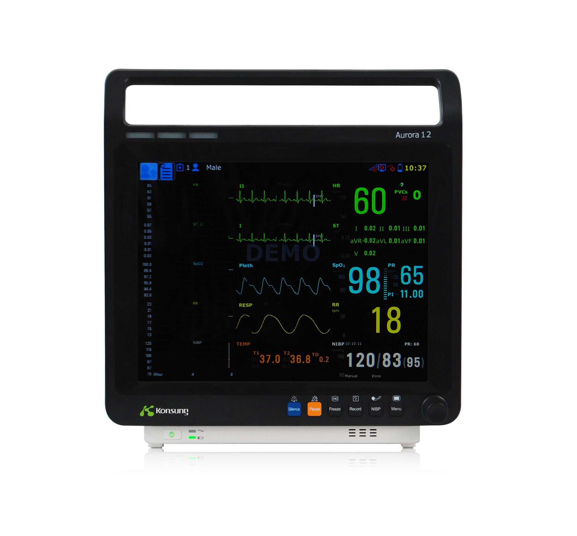 KonSung Portable Rechargeable 12 inch-Resolution Color Screen 6 Parameter Monitors(Built-in lithium battery) - Powered by www.SmileCareHealth.com