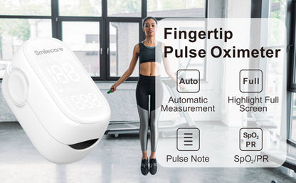New Smilecare White Fingertip Pulse Oximeter