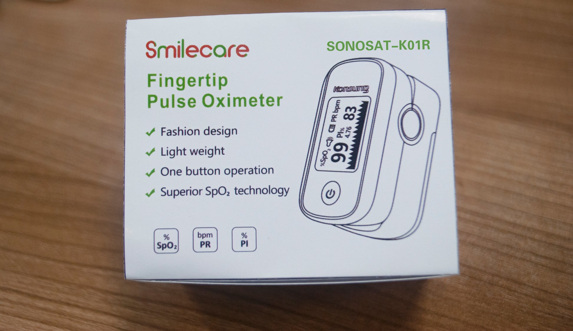 Konsung Fingertip Pulse Oximeter Blood Oxygen Saturation Monitor, Portable OLED Display-K series - Powered by www.SmileCareHealth.com