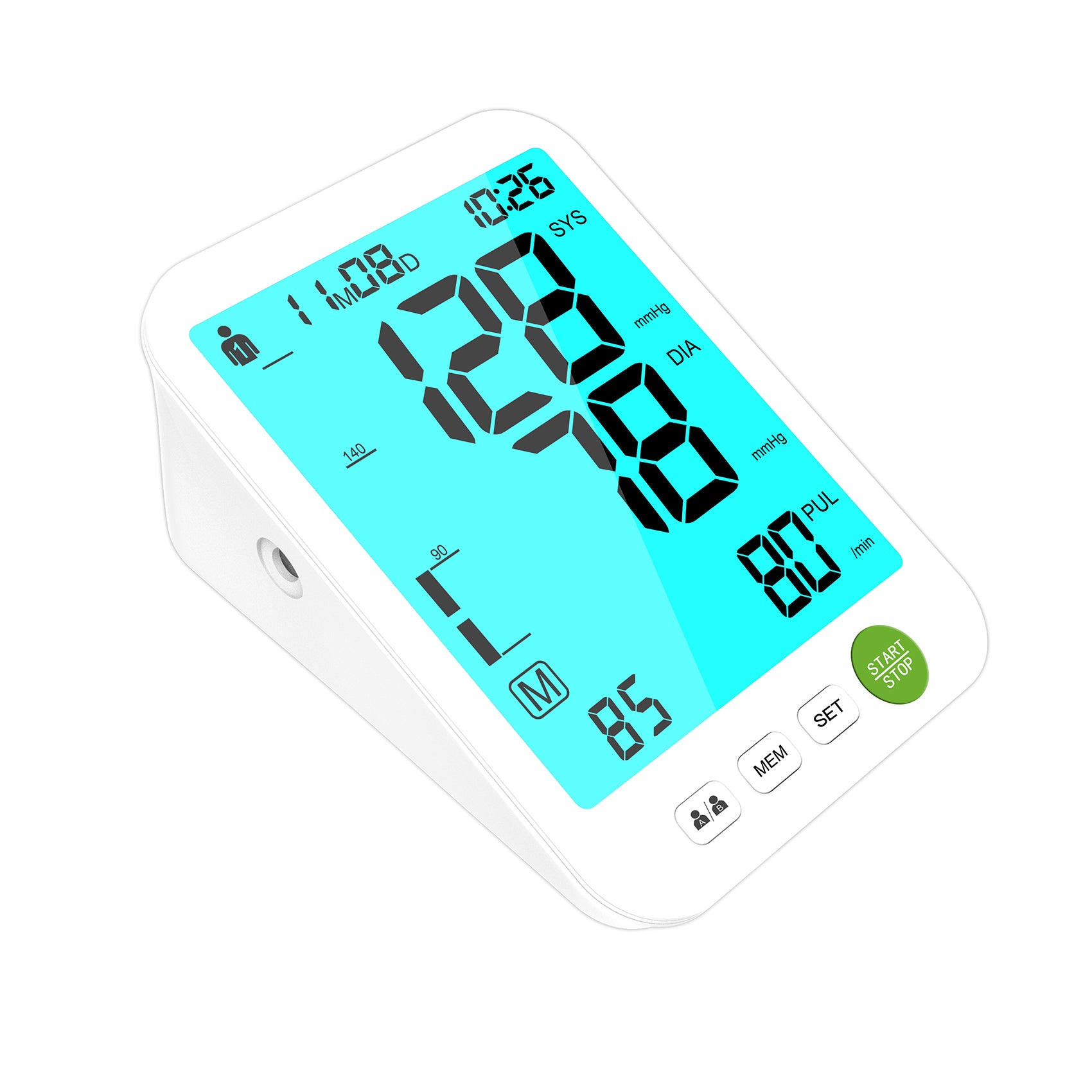 Konsung SmileCare Upper Arm Electronic Blood Pressure Monitor Digital LCD Pulse Tonometer Cuff Meter Monitor BP Sphygmomanometer - Powered by www.SmileCareHealth.com