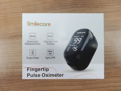 NEW Smilecare Fingertip Pulse Oximeter Blood Oxygen